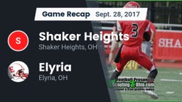 Recap: Shaker Heights  vs. Elyria  2017