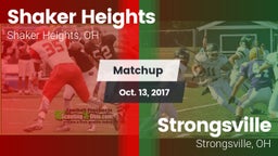 Matchup: Shaker Heights High  vs. Strongsville  2017