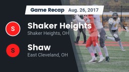 Recap: Shaker Heights  vs. Shaw  2017