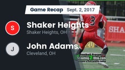 Recap: Shaker Heights  vs. John Adams  2017