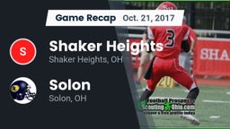 Recap: Shaker Heights  vs. Solon  2017