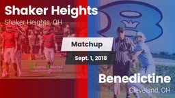 Matchup: Shaker Heights High  vs. Benedictine  2018