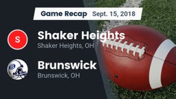 Recap: Shaker Heights  vs. Brunswick  2018
