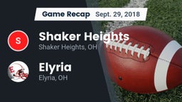 Recap: Shaker Heights  vs. Elyria  2018