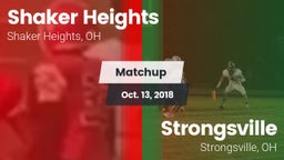 Matchup: Shaker Heights High  vs. Strongsville  2018