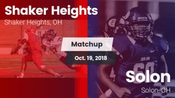 Matchup: Shaker Heights High  vs. Solon  2018