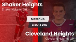 Matchup: Shaker Heights High  vs. Cleveland Heights  2019