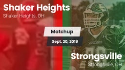 Matchup: Shaker Heights High  vs. Strongsville  2019