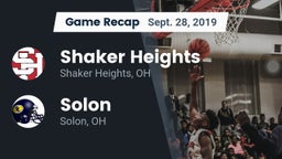 Recap: Shaker Heights  vs. Solon  2019