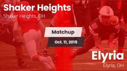 Matchup: Shaker Heights High  vs. Elyria  2019