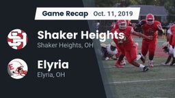 Recap: Shaker Heights  vs. Elyria  2019