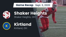 Recap: Shaker Heights  vs. Kirtland  2020