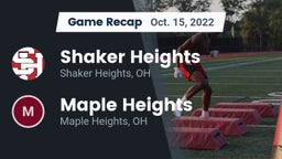 Recap: Shaker Heights  vs. Maple Heights  2022