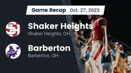 Recap: Shaker Heights  vs. Barberton  2023