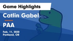 Catlin Gabel  vs PAA Game Highlights - Feb. 11, 2020