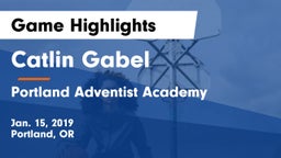 Catlin Gabel  vs Portland Adventist Academy Game Highlights - Jan. 15, 2019