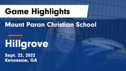 Mount Paran Christian School vs Hillgrove  Game Highlights - Sept. 22, 2022