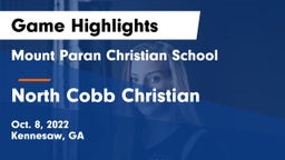 Mount Paran Christian School vs North Cobb Christian  Game Highlights - Oct. 8, 2022