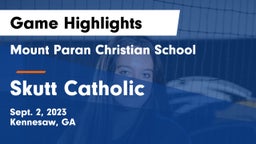 Mount Paran Christian School vs Skutt Catholic  Game Highlights - Sept. 2, 2023