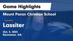 Mount Paran Christian School vs Lassiter  Game Highlights - Oct. 5, 2023