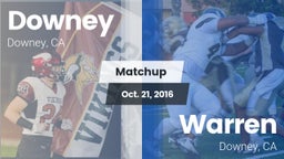 Matchup: Downey  vs. Warren  2016