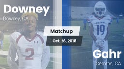 Matchup: Downey  vs. Gahr  2018