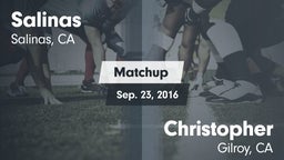 Matchup: Salinas  vs. Christopher  2016