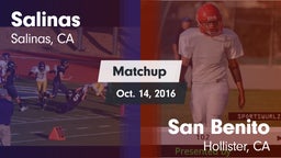 Matchup: Salinas  vs. San Benito  2016