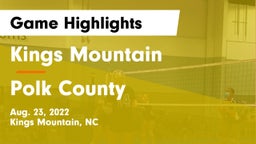 Kings Mountain  vs Polk County  Game Highlights - Aug. 23, 2022