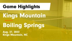 Kings Mountain  vs Boiling Springs Game Highlights - Aug. 27, 2022