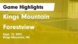 Kings Mountain  vs Forestview Game Highlights - Sept. 13, 2022
