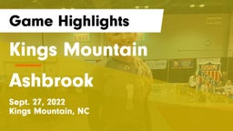 Kings Mountain  vs Ashbrook Game Highlights - Sept. 27, 2022