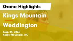 Kings Mountain  vs Weddington  Game Highlights - Aug. 24, 2023