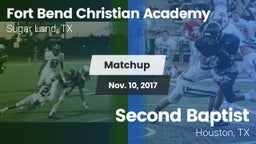 Matchup: Fort Bend Christian vs. Second Baptist  2016