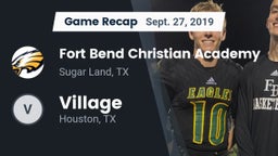 Recap: Fort Bend Christian Academy vs. Village  2019