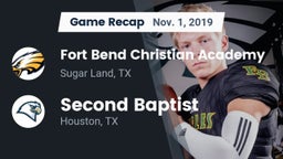 Recap: Fort Bend Christian Academy vs. Second Baptist  2019