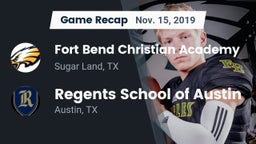 Recap: Fort Bend Christian Academy vs. Regents School of Austin 2019