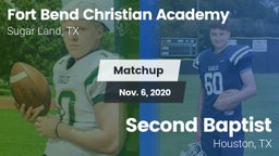 Matchup: Fort Bend Christian vs. Second Baptist  2020