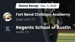 Recap: Fort Bend Christian Academy vs. Regents School of Austin 2020