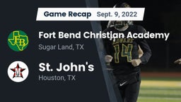 Recap: Fort Bend Christian Academy vs. St. John's  2022