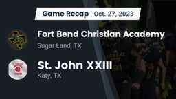 Recap: Fort Bend Christian Academy vs. St. John XXIII  2023