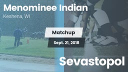 Matchup: Menominee Indian vs. Sevastopol 2018