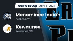 Recap: Menominee Indian  vs. Kewaunee  2021