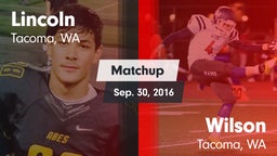Matchup: Lincoln  vs. Wilson  2016