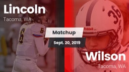 Matchup: Lincoln  vs. Wilson  2019