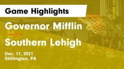 Governor Mifflin  vs Southern Lehigh  Game Highlights - Dec. 11, 2021