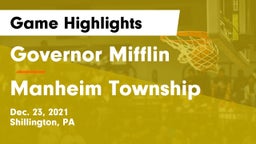 Governor Mifflin  vs Manheim Township  Game Highlights - Dec. 23, 2021