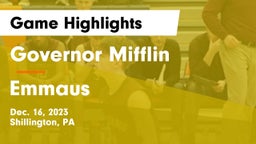 Governor Mifflin   vs Emmaus  Game Highlights - Dec. 16, 2023