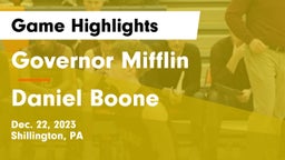 Governor Mifflin   vs Daniel Boone  Game Highlights - Dec. 22, 2023