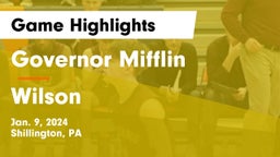 Governor Mifflin   vs Wilson  Game Highlights - Jan. 9, 2024